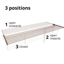 Foxydry Séchoir rabattable extérieur corten 162x63x8 cm Duo