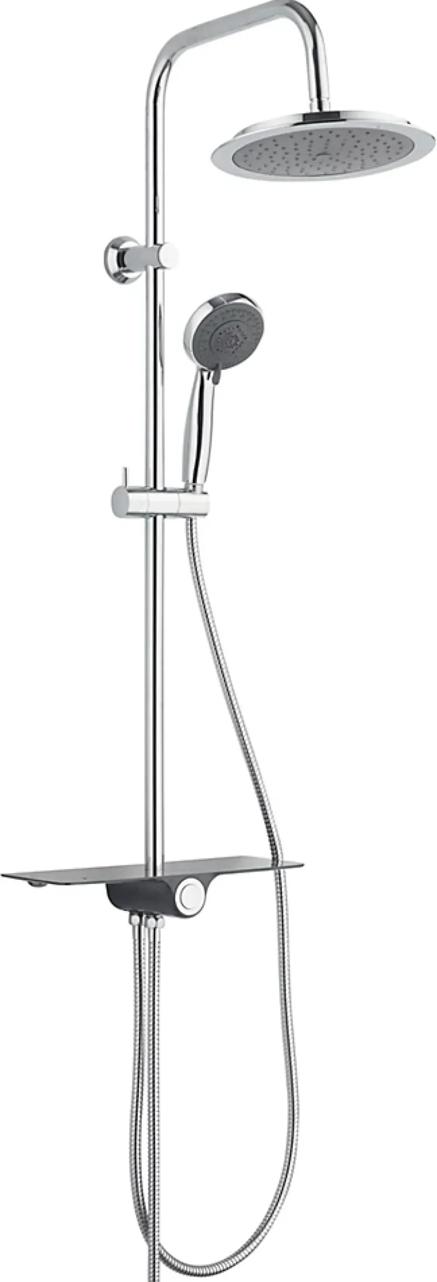 Schütte SCHÜTTE AQUASTAR système de douche avec tablette chromé/anthracite