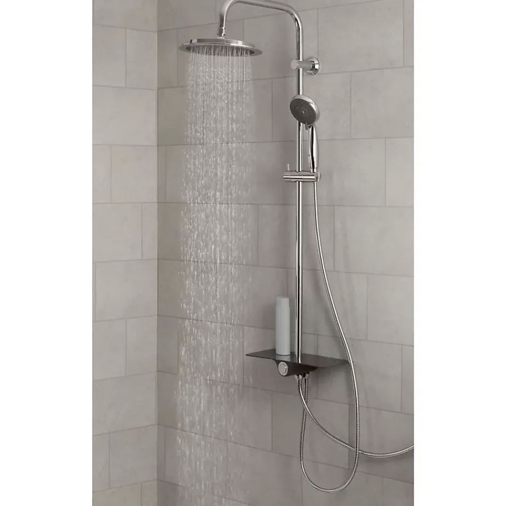 Schütte SCHÜTTE AQUASTAR système de douche avec tablette chromé/anthracite