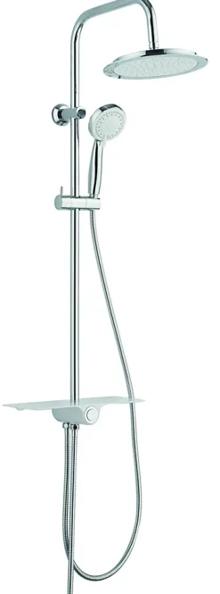 Colonne De Douche Thermostatique|Schütte SCHÜTTE AQUASTAR système de douche avec tablette chromé/blanc