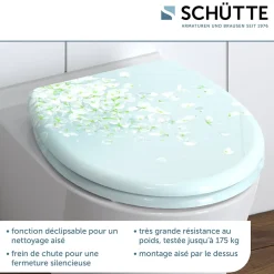 Schütte SCHÜTTE Siège de toilette avec fermeture en douceur FLOWER IN THE WIND 438779