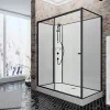 Schulte cabine de douche intégrale - porte coulissante ouverture vers la gauche - 120x80cm - verre 5mm