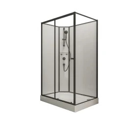 Schulte cabine de douche intégrale - porte coulissante ouverture vers la gauche - 120x80cm - verre 5mm