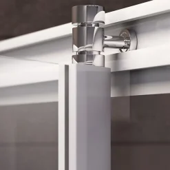 Cabine De Douche|Schulte cabine de douche intégrale Juist - 90x90x210 cm - portes coulissantes - blanc - verre transparent