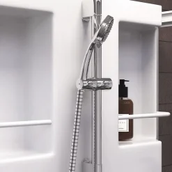 Cabine De Douche|Schulte cabine de douche intégrale Juist - 90x90x210 cm - portes coulissantes - blanc - verre transparent