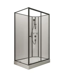 Schulte cabine de douche intégrale - porte coulissante ouverture vers la droite - 120x90cm - verre 5mm