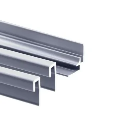 Schulte pack de 2 panneaux muraux 100x210cm+3 profilés alu - revêtement - DécoDesign DÉCOR pierre gris-clair