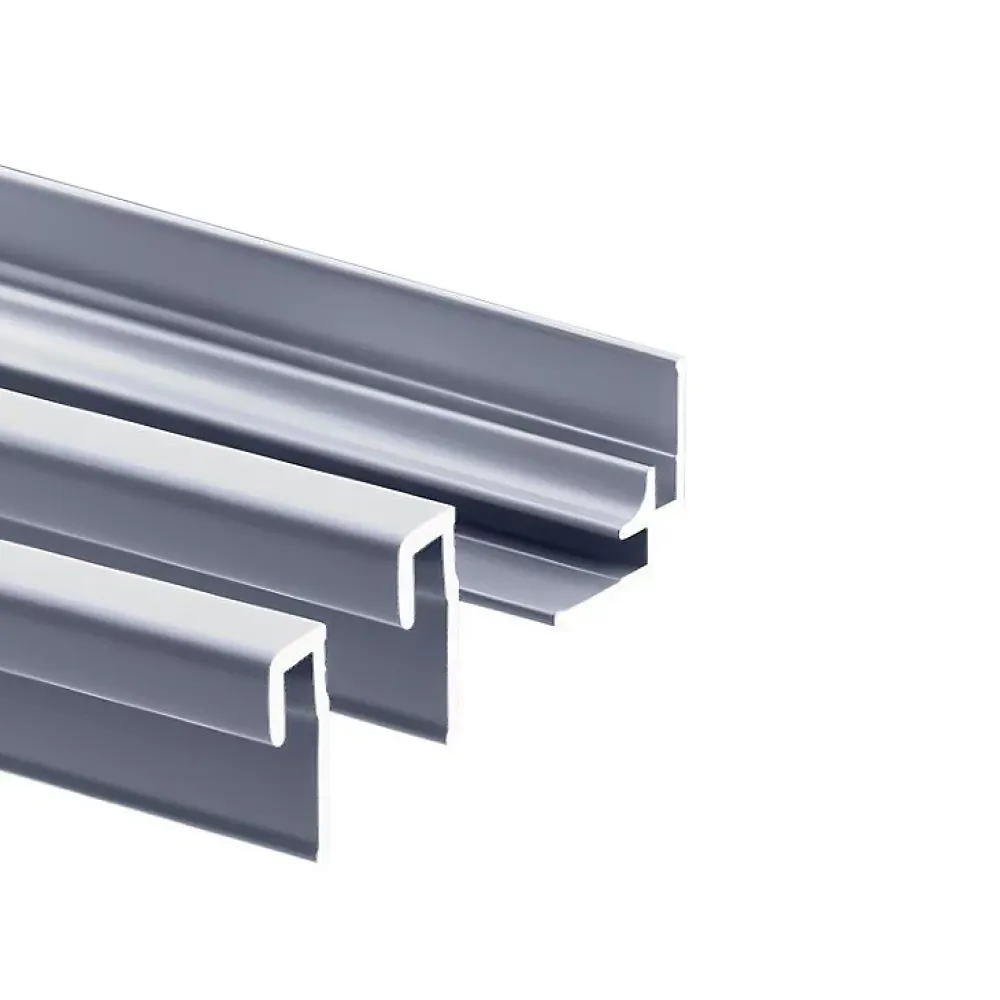 Schulte pack de 2 panneaux muraux 100x210cm+3 profilés alu - revêtement - DécoDesign DÉCOR pierre gris-clair