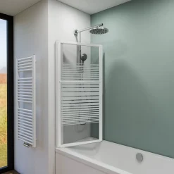 Pare-Baignoire|Schulte Pare-baignoire extensible 70-118x140 cm - Écran coulissant en verre 3 mm - Blanc