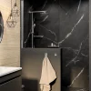 Schulte pare-muret douche - 120 x 100 - paroi de douche - verre de sécurite 5 mm -transparent - anticalcaire - chromé