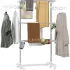 Homcom Sechoir à linge étendoir pliable ailes latérales sur 3 niveaux