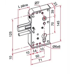 Urinoir|Tirard Serrure de portail en applique série GA levant 30mm - - GA592302