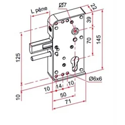 Urinoir|Tirard Serrure de portail en applique série GA levant 30mm - - GA592302