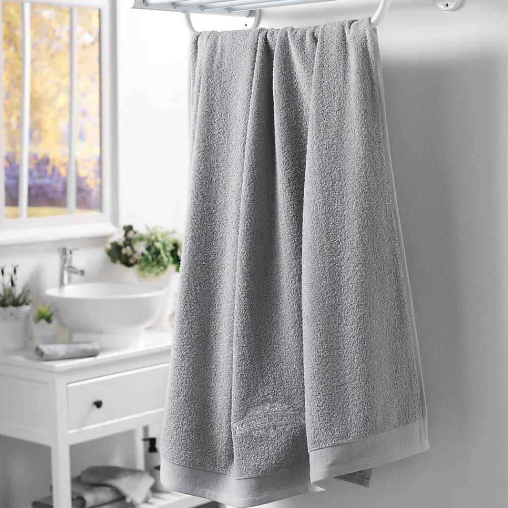 Serviette De Toilette|Eden Serviette de bain 90 x 150 cm Vintage Gris