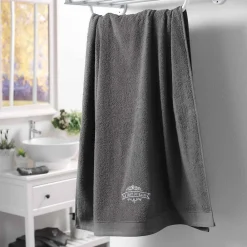 Eden Serviette de bain 90 x 150 cm Vintage Anthracite