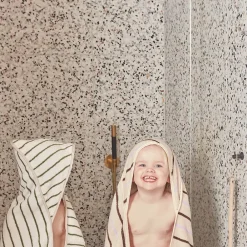 OYOY Mini Serviette de bain blanc en coton organique H100x100cm