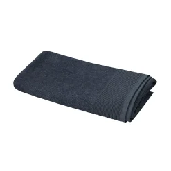 GoodHome Serviette de bain bleu nuit Koros 140 x 70 cm
