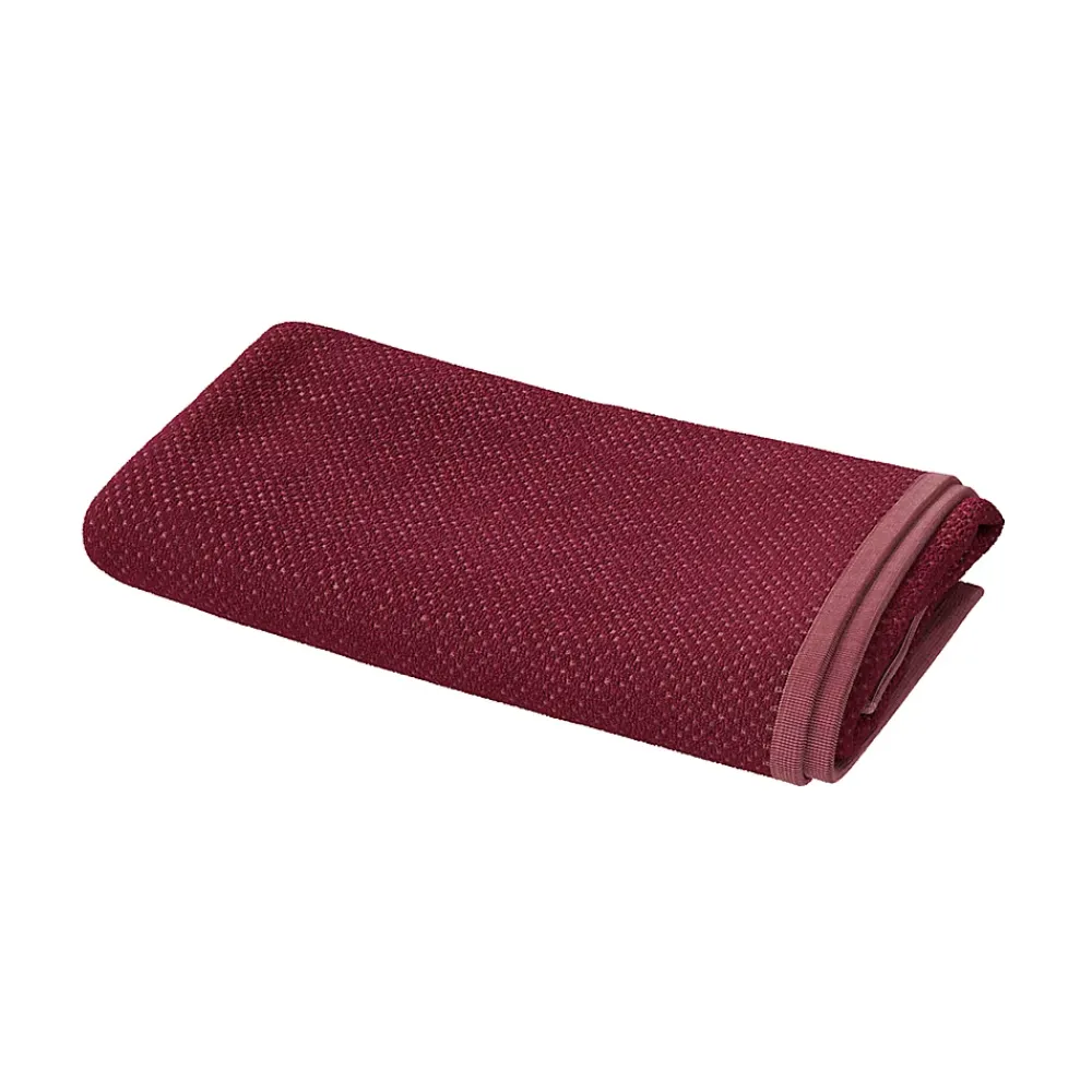 GoodHome Serviette de bain grenat et rose terracotta 140 x 70 cm, Sary