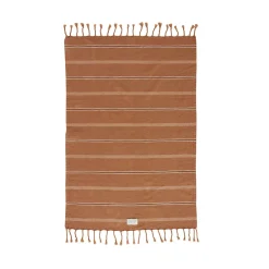 OYOY Living Serviette de bain Kyoto marron en coton organique H100x67cm