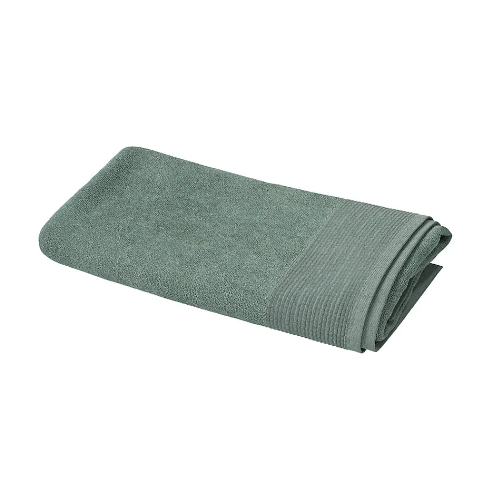 GoodHome Serviette de bain vert de gris Koros 140 x 70 cm