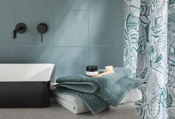 Serviette De Bain|GoodHome Serviette de bain vert pinède Sary 140 x 70 cm