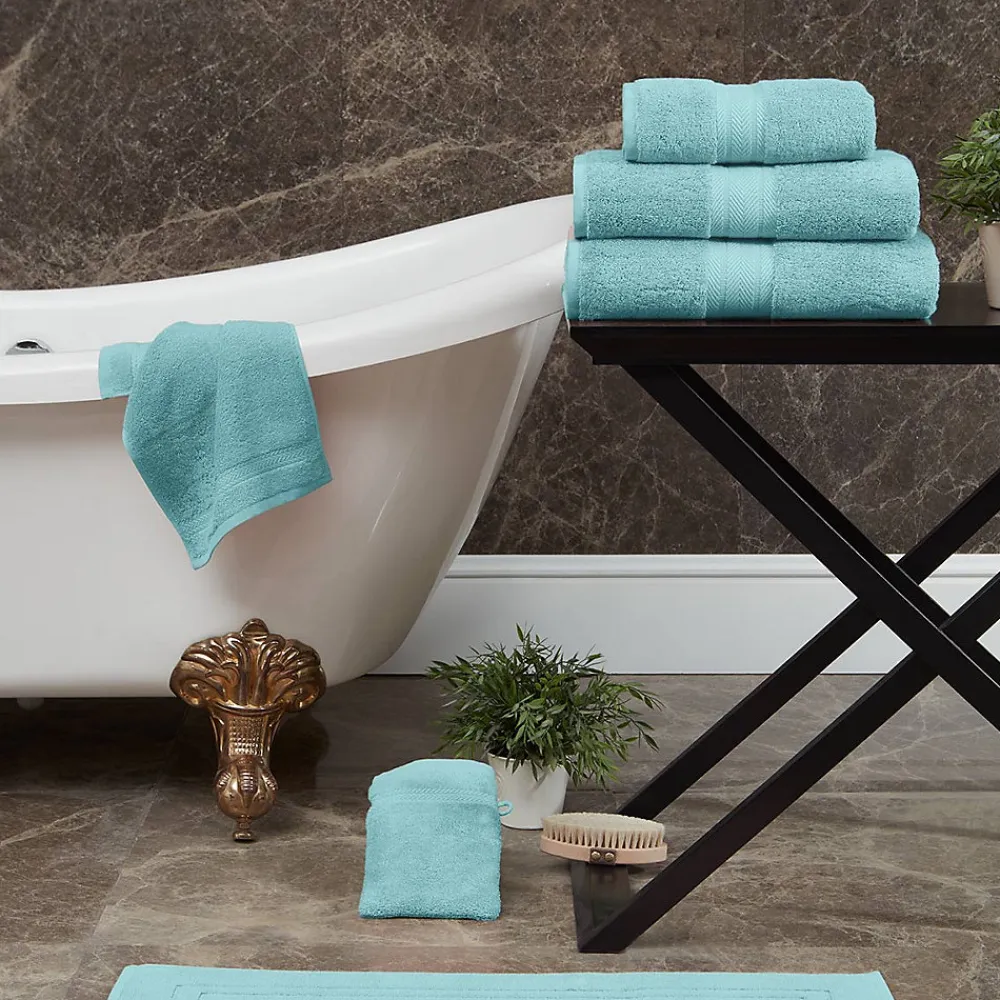 Sensei Maison Serviette de toilette 550 g/m² Bleu Turquoise 50x100 cm LUXURY