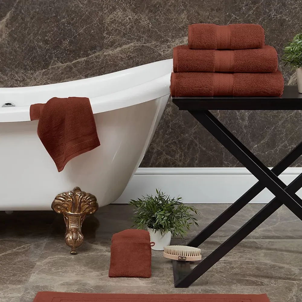 Sensei Maison Serviette de toilette 550 g/m² Terracota 50x100 cm LUXURY