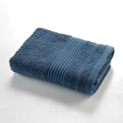 Douceur D'Intérieur Serviette de toilette 50 x 90 cm eponge unie tendresse Saphir
