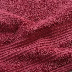 Douceur D'Intérieur Serviette de toilette 50 x 90 cm eponge unie tendresse Rubis