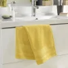 Serviette De Toilette|Douceur D'Intérieur Serviette de toilette 50 x 90 cm eponge unie tendresse Mimosa