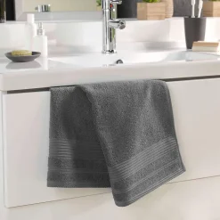 Serviette De Toilette|Eden Serviette de toilette 50 x 90 cm Tendresse anthracite