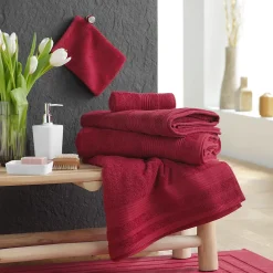Eden Serviette de toilette 50 x 90 cm Tendresse rouge