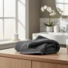 Serviette De Toilette|GoodHome Serviette de toilette anthracite 100 x 50 cm, Koros