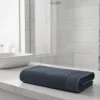 Serviette De Toilette|GoodHome Serviette de toilette bleu nuit 100 x 50 cm, Koros
