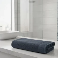 Serviette De Toilette|GoodHome Serviette de toilette bleu nuit 100 x 50 cm, Koros