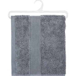 Atmosphera Créateur D'Intérieur Serviette de toilette Essentiel - coton 450 gr/m² - gris anthracite 50x90 cm - Atmosphera