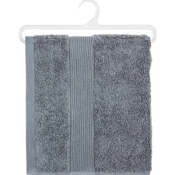 Atmosphera Créateur D'Intérieur Serviette de toilette Essentiel - coton 450 gr/m² - gris anthracite 50x90 cm - Atmosphera