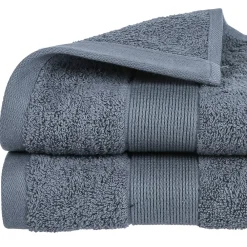 Atmosphera Créateur D'Intérieur Serviette de toilette Essentiel - coton 450 gr/m² - gris anthracite 50x90 cm - Atmosphera