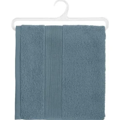 Atmosphera Créateur D'Intérieur Serviette de toilette Essentiel - coton 450 gr/m² - bleu orage 50x90 cm - Atmosphera