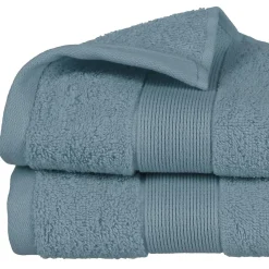 Atmosphera Créateur D'Intérieur Serviette de toilette Essentiel - coton 450 gr/m² - bleu orage 50x90 cm - Atmosphera