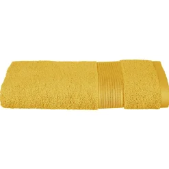 Atmosphera Créateur D'Intérieur Serviette de toilette Essentiel - coton 450 gr/m² - jaune moutarde 50x90 cm - Atmosphera
