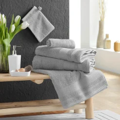 Eden Serviette de toilette invite 30 x 50 cm Tendresse gris