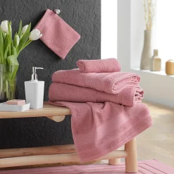 Eden Serviette de toilette invite 30 x 50 cm Tendresse rose