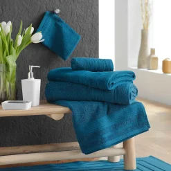 Eden Serviette de toilette invite 30 x 50 cm Tendresse bleu saphir