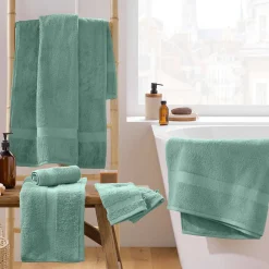 Serviette De Toilette|Eden Serviette de toilette invite 30 x 50 cm Elegante celadon