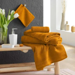 Eden Serviette de toilette invite 30 x 50 cm Tendresse curry