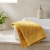 GoodHome Serviette de toilette jaune miel 100 x 50 cm, Koros
