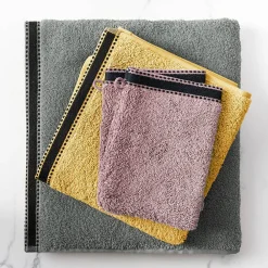 Atmosphera Créateur D'Intérieur Serviette de toilette Joia - coton 550 gr/m² - jaune moutarde 50x90 cm - Atmosphera