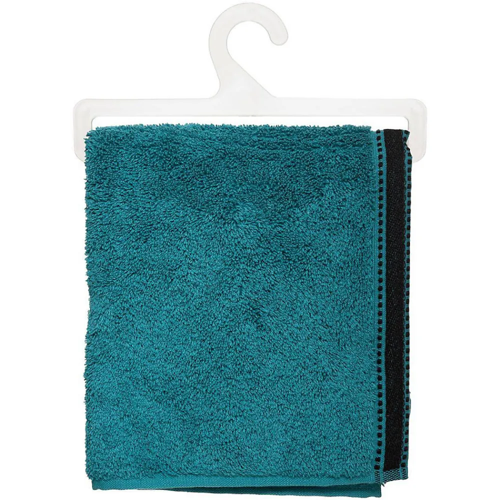 Atmosphera Créateur D'Intérieur Serviette de toilette Joia - coton 550 gr/m² - bleu canard 50x90 cm - Atmosphera