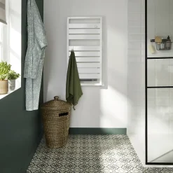 GoodHome Serviette de toilette thé vert Elland 100 x 50 cm